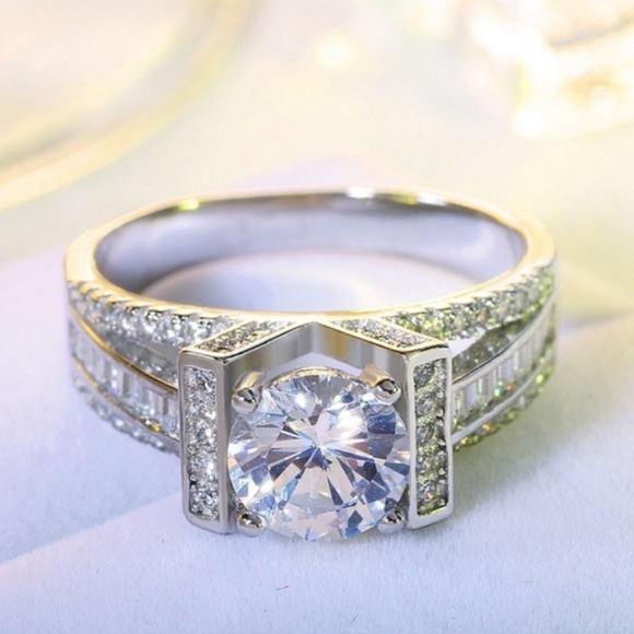 AAA 925 Sterling Silver Cubic Zirconia Rings - Picture 5 of 7